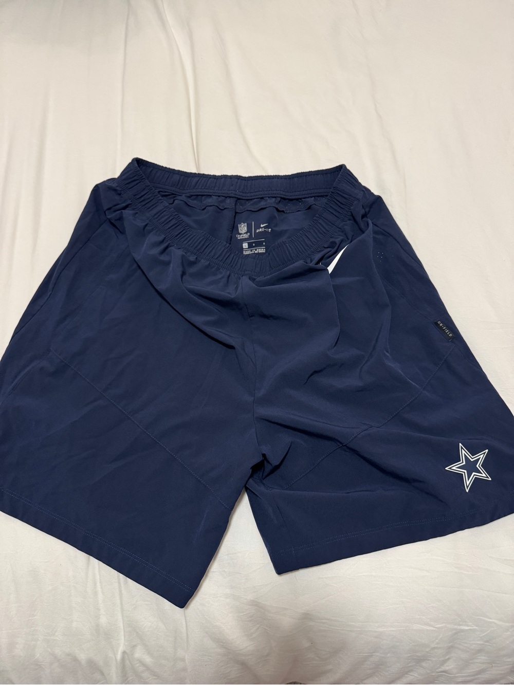 Nike Men’s Dallas Cowboys Navy Athletic Shorts with Cowboys Star